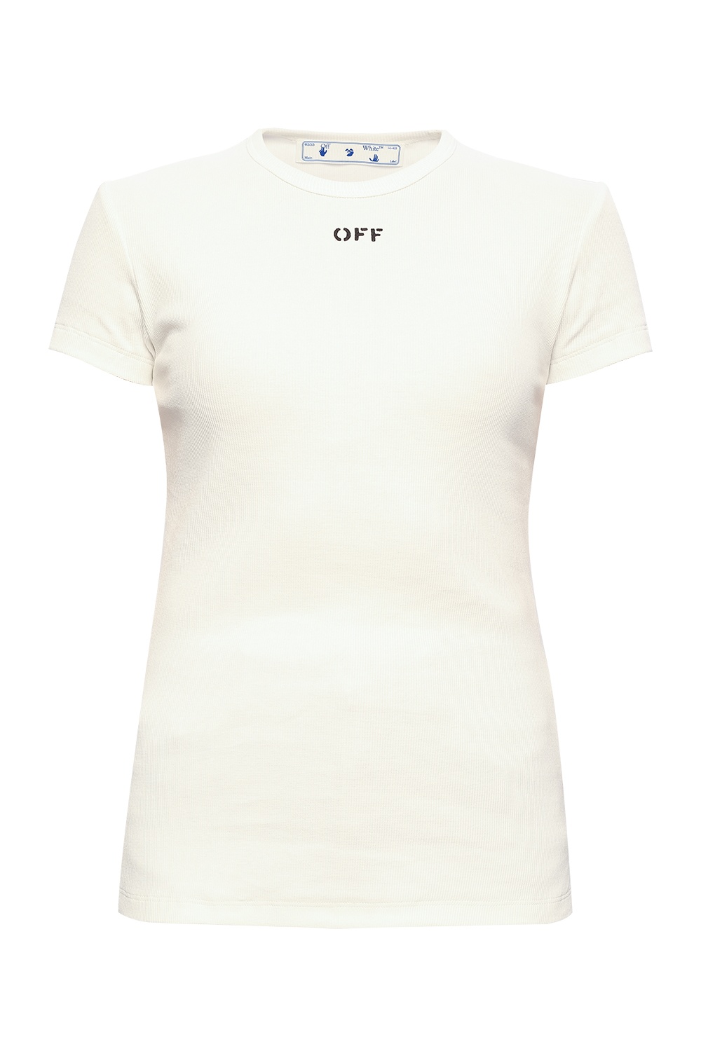 argue＊RANDOM RIB KNIT T-SHIRTS OFF-WHITE 3f43c0c32612aaefbe2c1682082c23